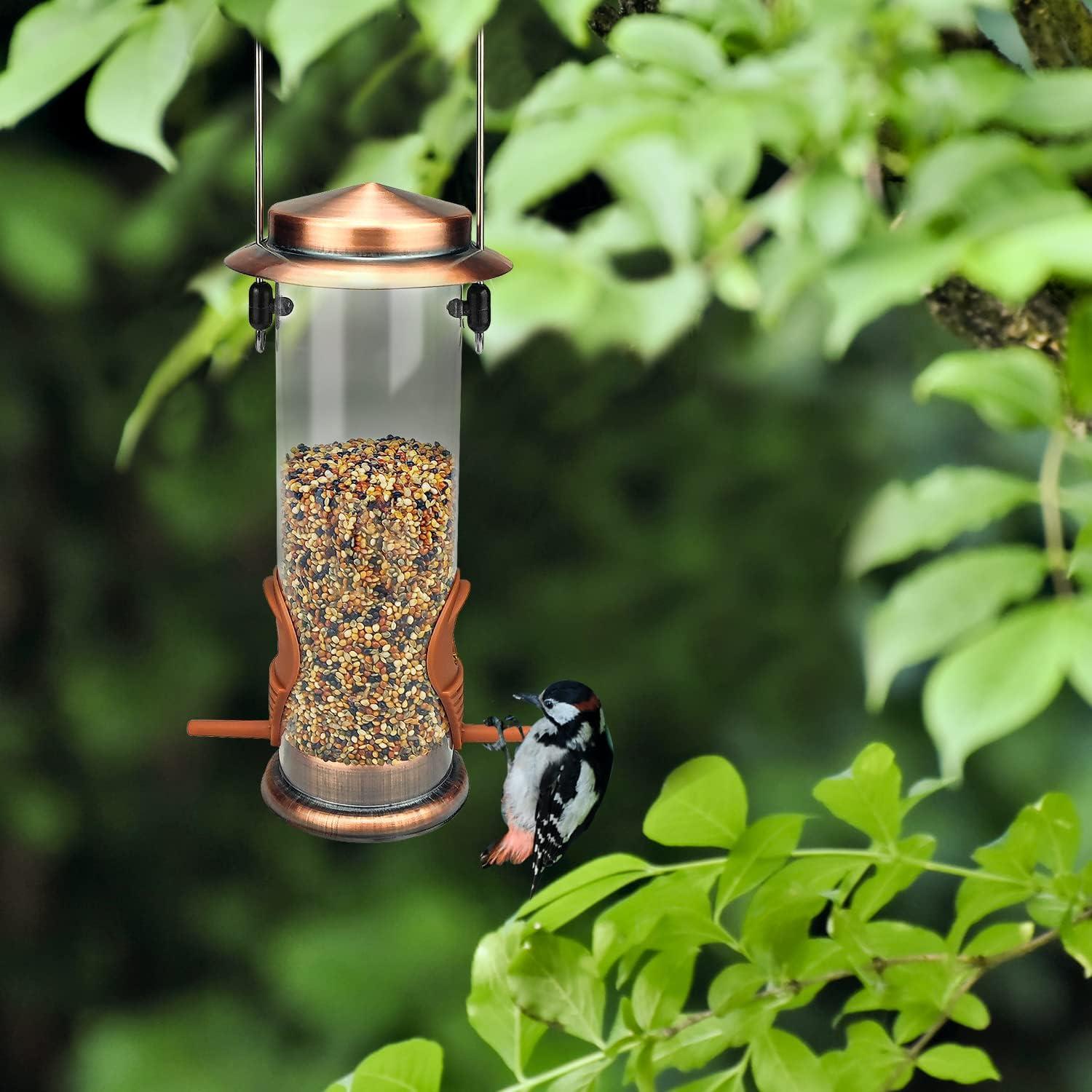 Vogelfutterspender Metall Kupfer wetterfest 2 Packungen