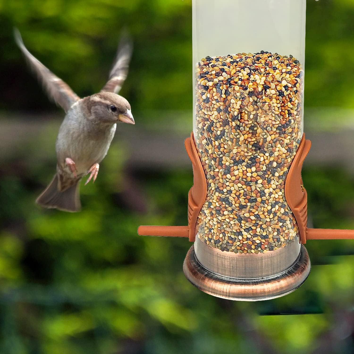 Vogelfutterspender Metall Kupfer wetterfest 2er Packung