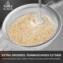 Feinmaschensieb Edelstahl 24 cm stabiler Griff