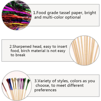 Cocktail Deko Party Dekoration 100x Feuerwerk Glitzerpalmen