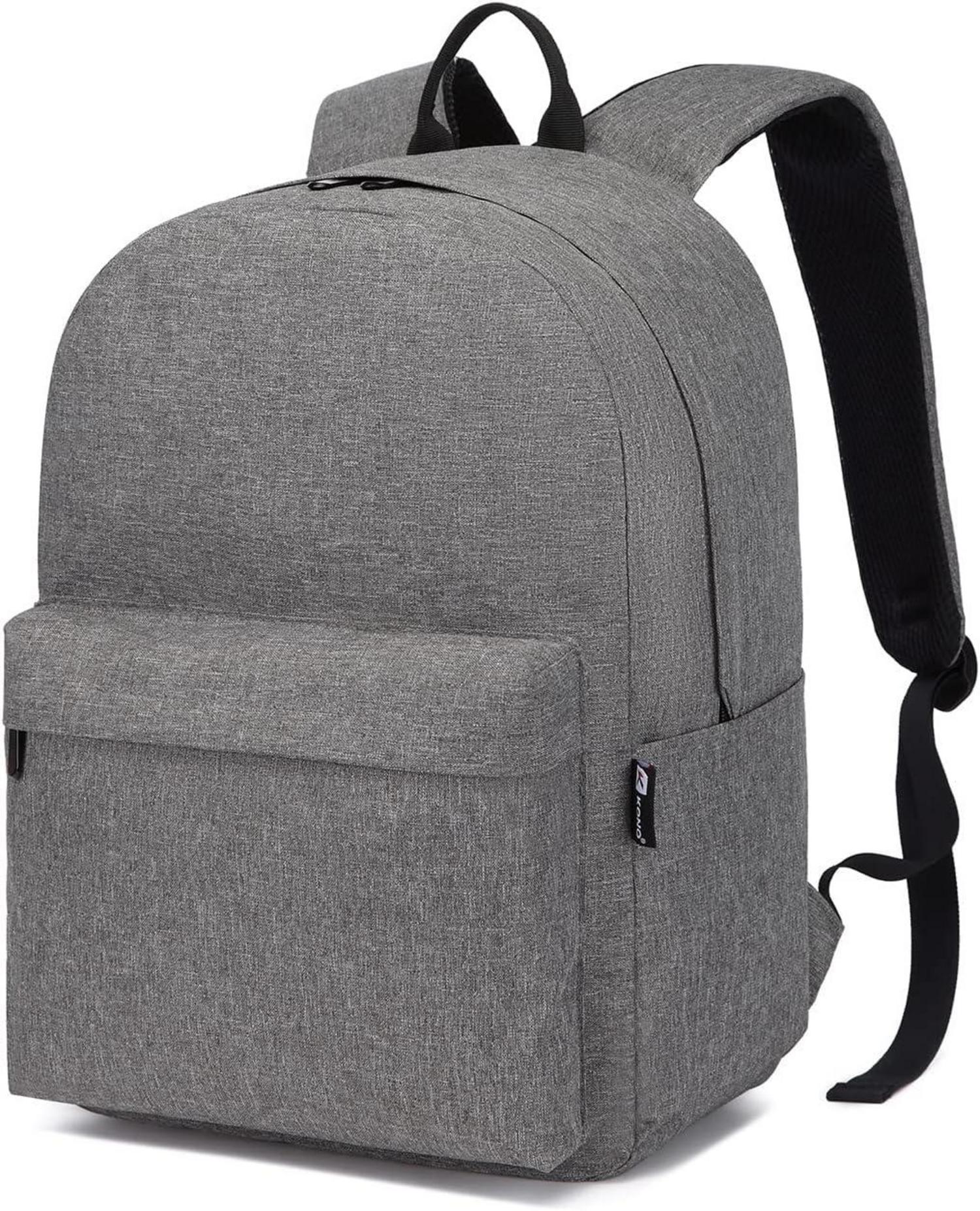 Leichter Schulrucksack für Jungen und Mädchen 15,4-Zoll-Laptop Grau