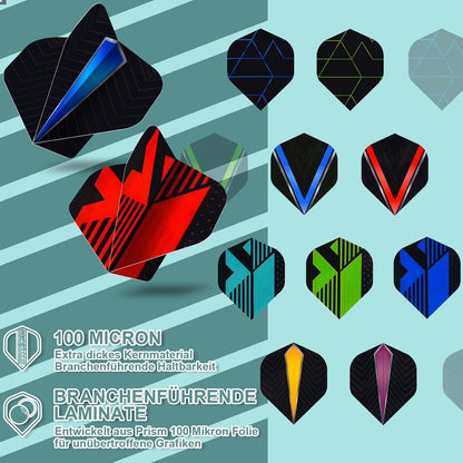 Dart Flights 110 Micron 30 Sätze 90 PCS pro Packung