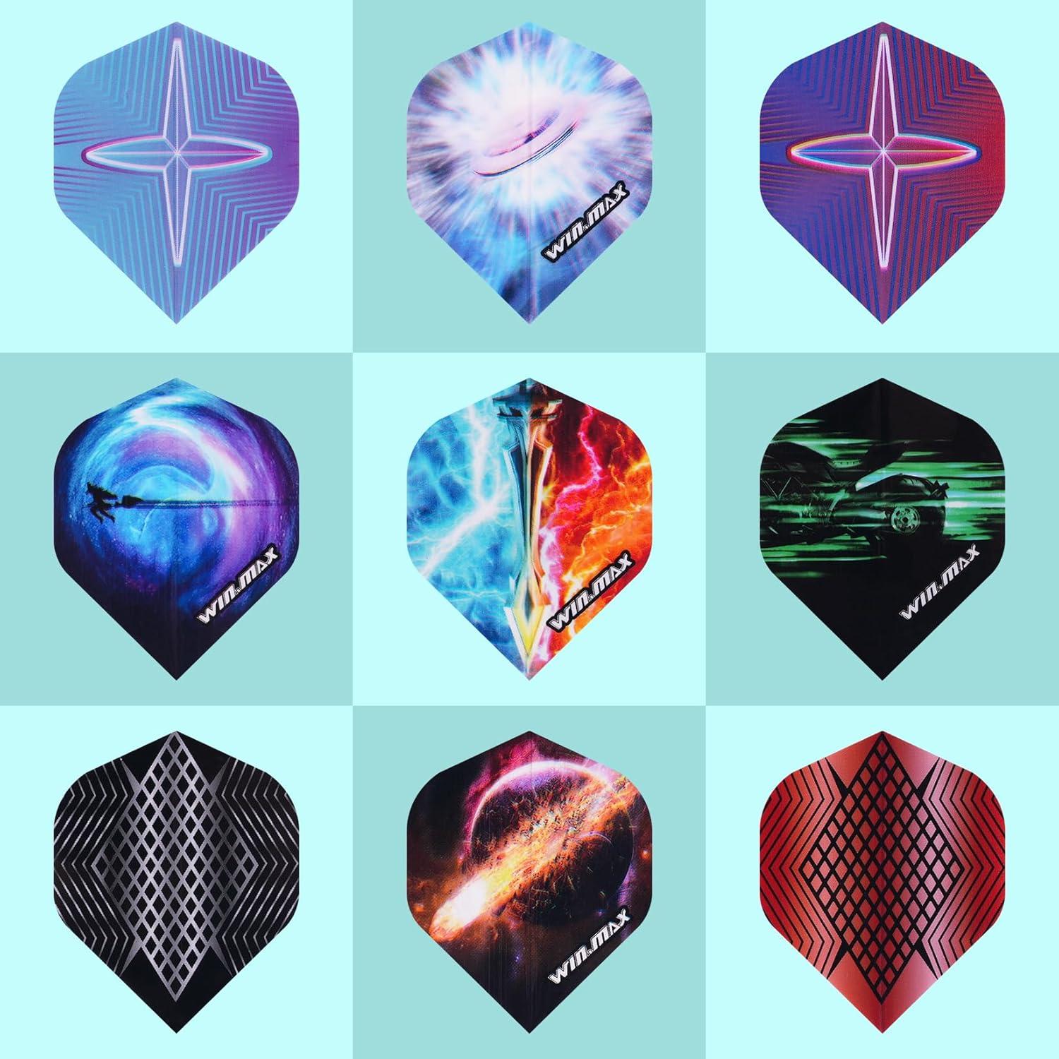 WIN.MAX Standard Dart Flights 110 Micron 30 Sätze - 90 PCS pro Packung
