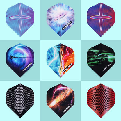 WIN.MAX Standard Dart Flights 110 Micron 30 Sätze - 90 PCS pro Packung