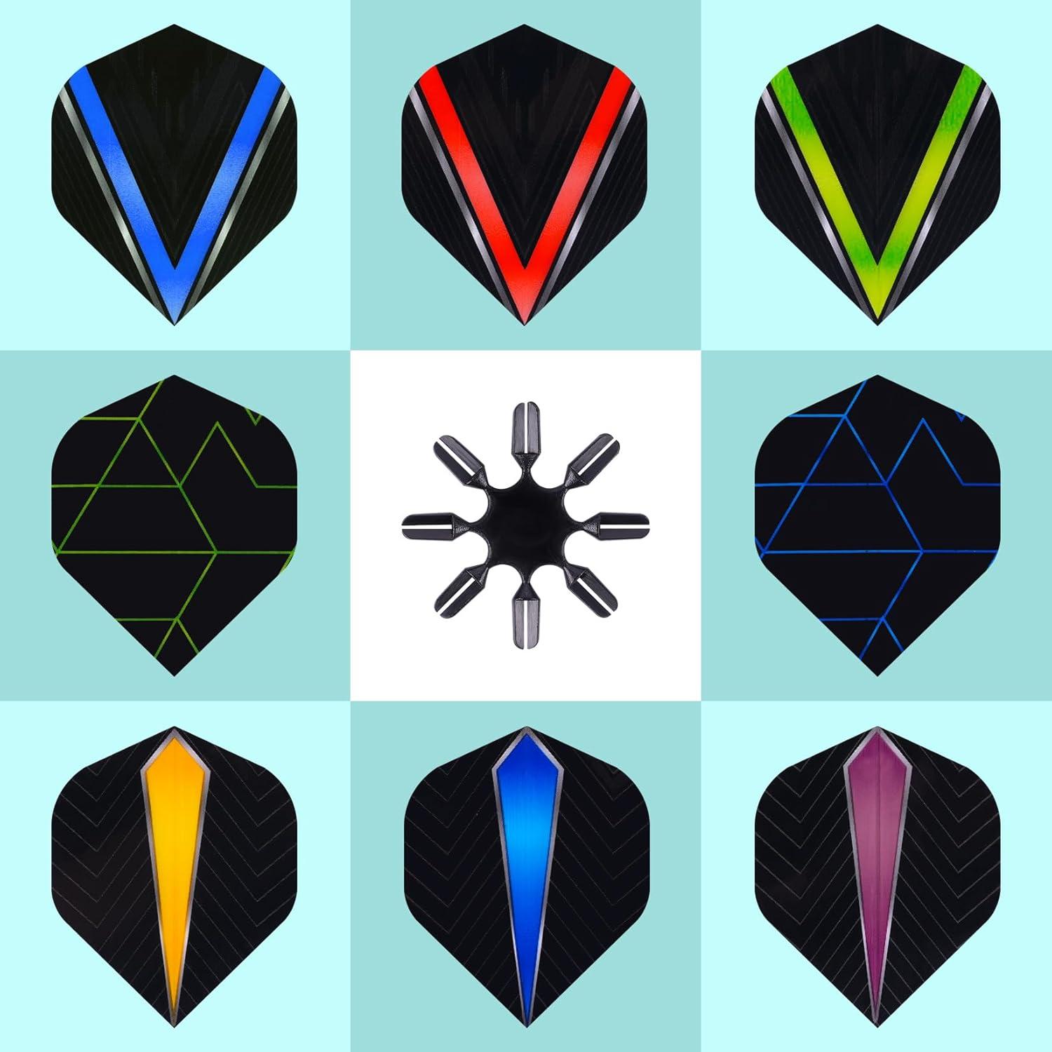 WIN.MAX 110 Micron Standard Dart Flights 30 Sets 90 PCS Soft/Steel Tip Darts