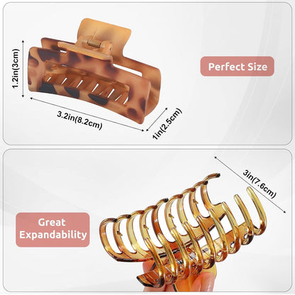 Lolalet 8 Stück Große Haarklammer 8cm für dickes Haar Rutschfeste Jaw Clips