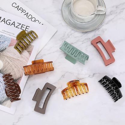 8er Set Große Haarklammer 8cm für dickes Haar - Rutschfestes Jaw Clips