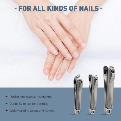 Nagelknipser Set 3-teilig aus Edelstahl für dicke Nägel Fuß Fingernägel