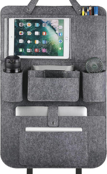 Auto Rückenlehnenschutz Organizer Tablet Aufbewahrung Grau