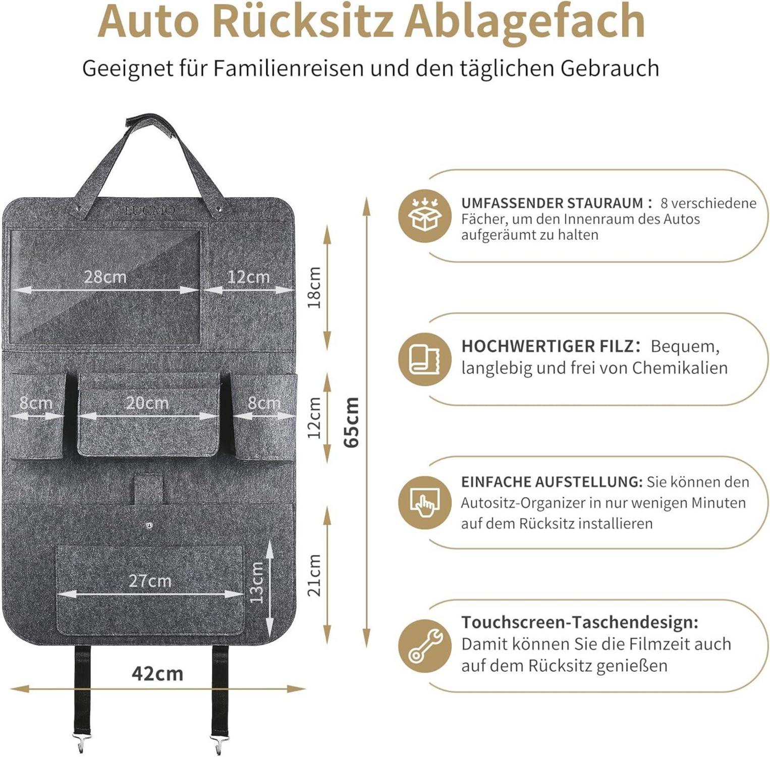 Auto Rückenlehnenschutz Organizer Tablet Telefon