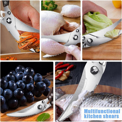 Profi Geflügelschere aus Edelstahl Grillzubehör Küchenschere