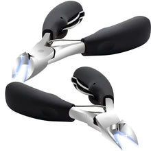 2er Set Nagelzange Edelstahl Präzision Fußnagel Knipser Schwarz
