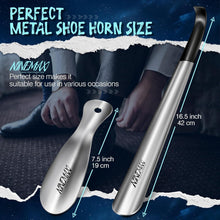 NINEMAX Schuhlöffel Metall 42cm 19cm 2er Pack Edelstahl