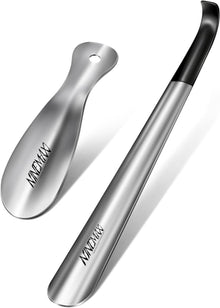 Metall Schuhlöffel Lang 42cm & Mini Klein 19cm, 2er Pack