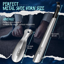NINEMAX Schuhlöffel Metall 42cm 19cm 2er Pack Edelstahl