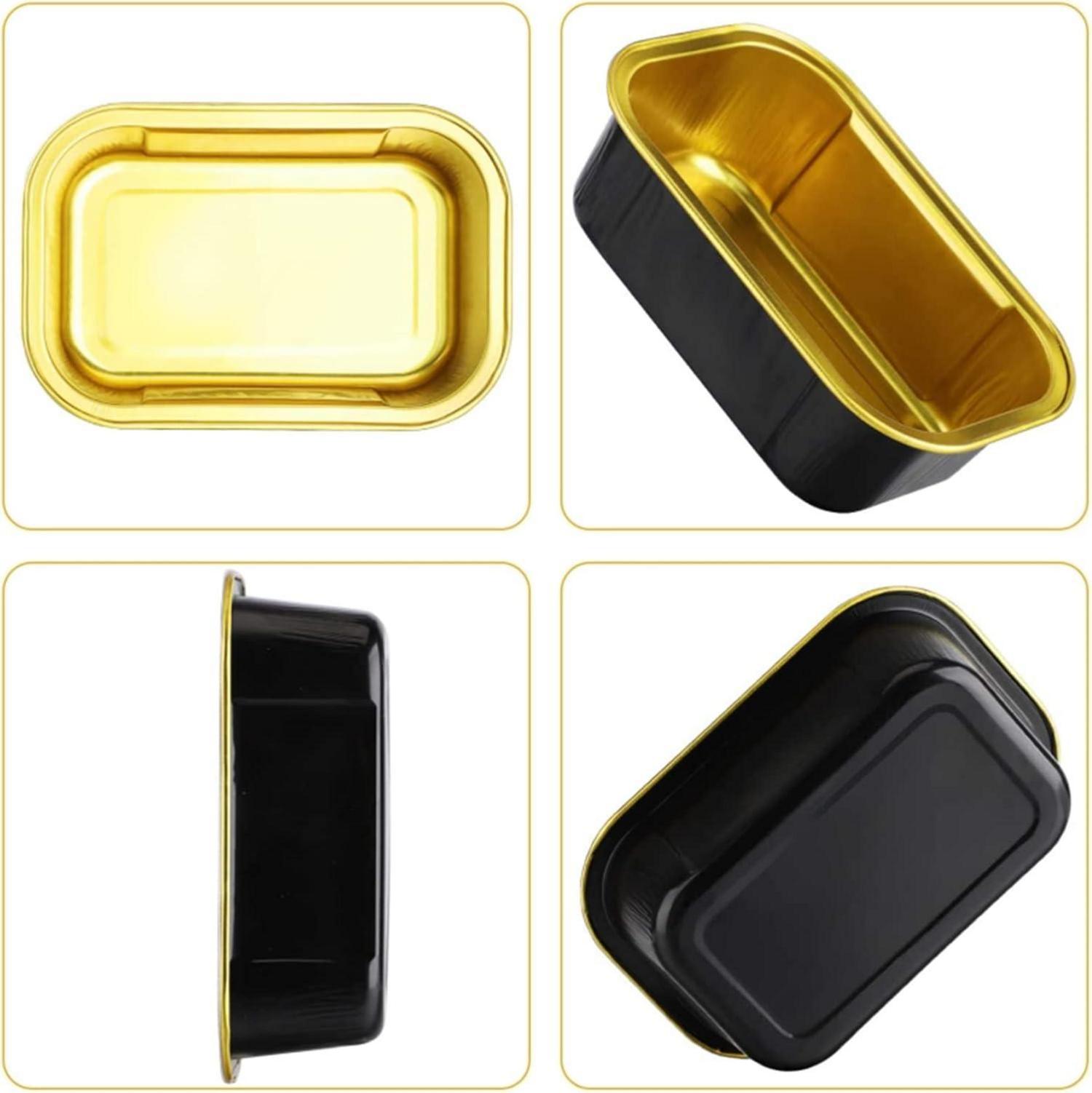 Alufolie Backformen 60 Stück mit Deckel 150ml - Einweg Muffinförmchen Cupcake Soufflé Käsekuchen