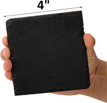 ZOOFOX Schiefer Getränke-Untersetzer Set 16 Stück 10×10 cm