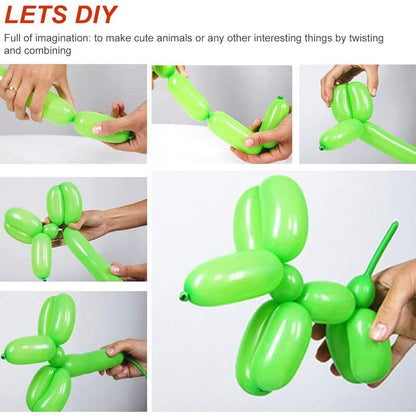 Modellierballons 200 Stück Magische Luftballons Lange Bunt