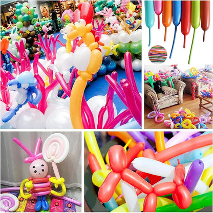 Modellierballons 200 Stück Magische Luftballons Lange Bunt