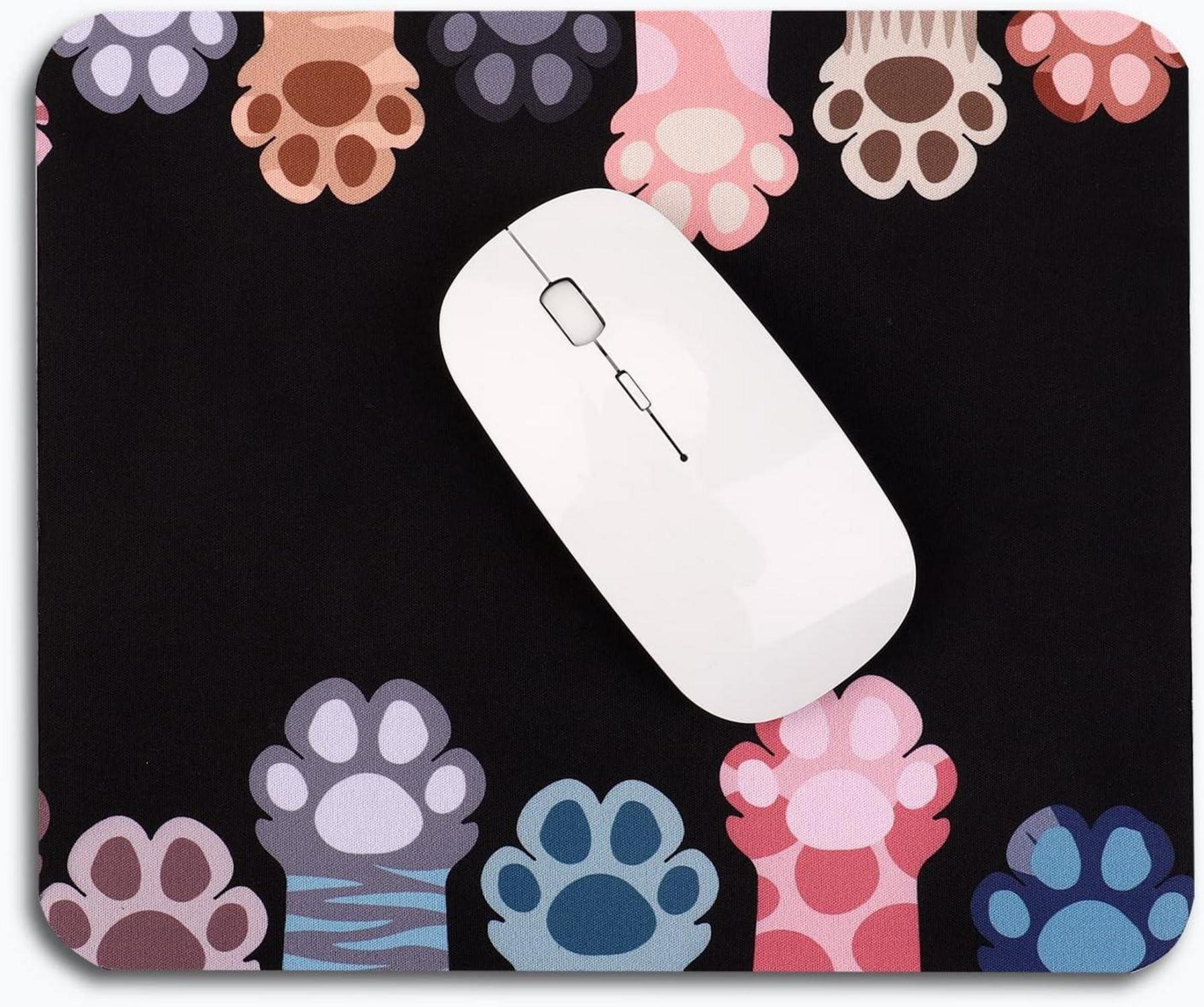 Mauspad Klein Katze Motiv Bunt Süß | 240 x 200 mm | Rutschfeste Unterseite
