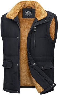 Winterweste Gefüttert Outdoor Fleeceweste Thermo Stehkragen