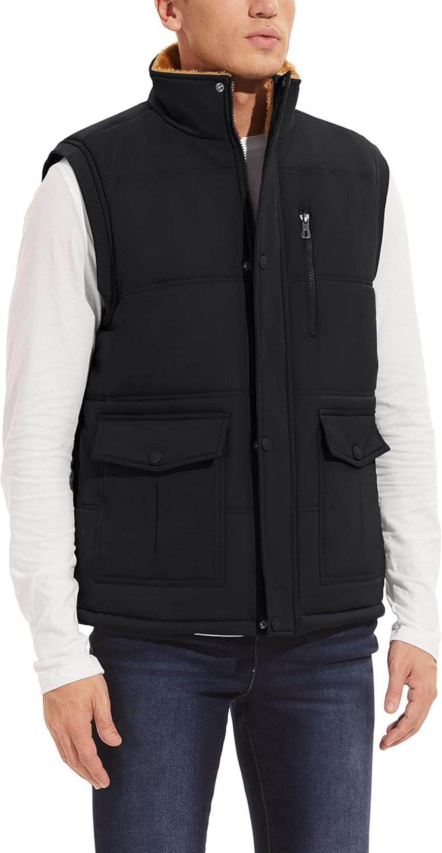 Herren Winterweste gefüttert Outdoor Fleeceweste, Thermo