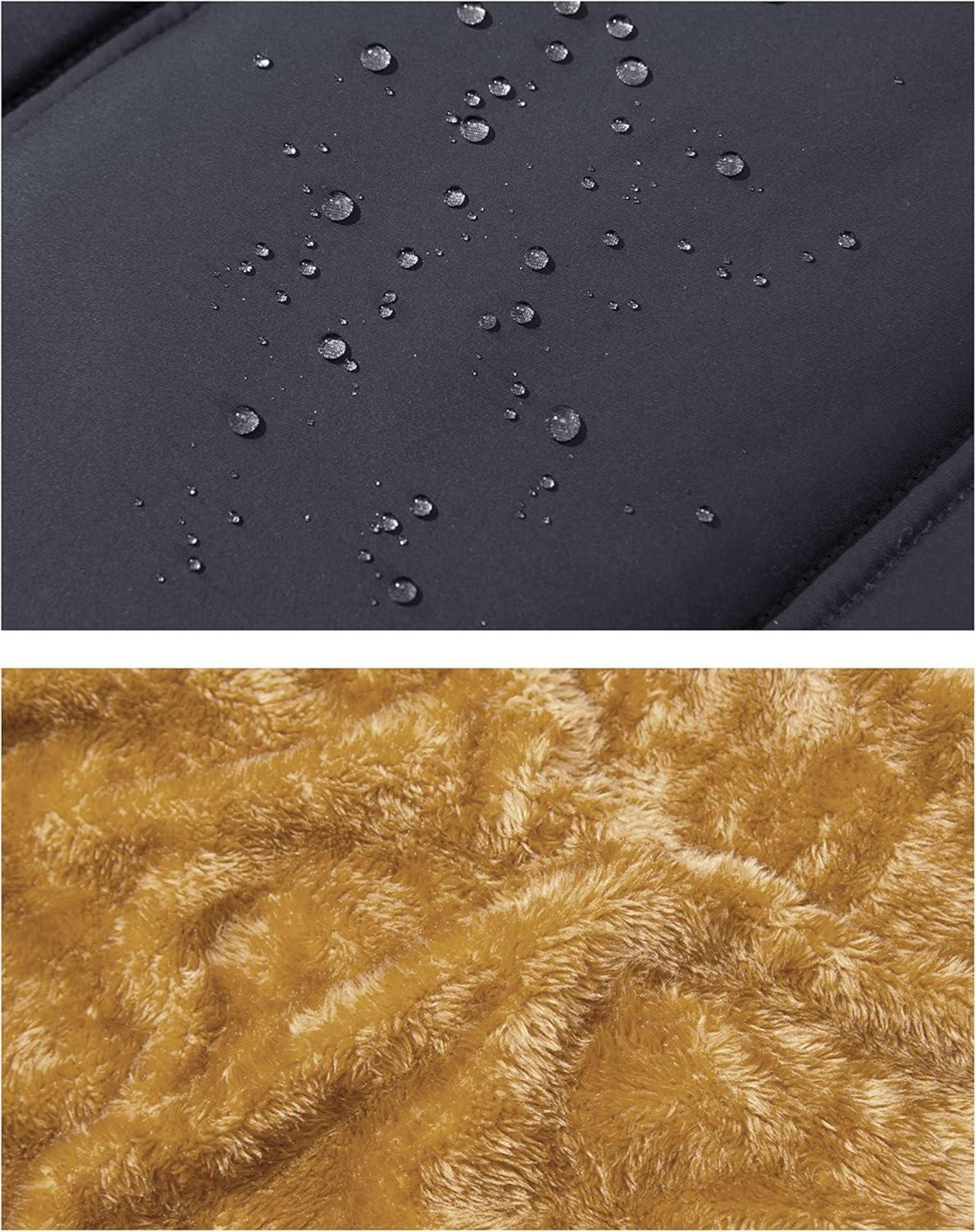 Herren Winterweste Gefüttert Outdoor Fleeceweste Thermo Taschen L