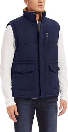 Winterweste Herren Gefüttert Outdoor Fleeceweste Thermojacke