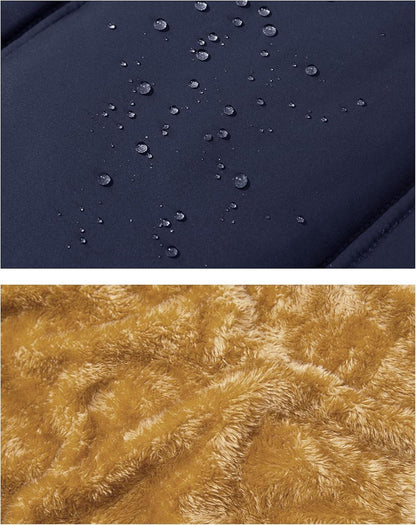 Herren Winterweste Gefüttert Ärmellos Outdoor Fleeceweste mit Multi Taschen