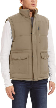 Winterweste Herren Gefüttert Outdoor Warme Fleeceweste