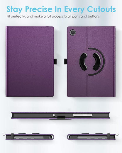 Hülle Galaxy Tab A8 10,5 Zoll 2021 2022 SM-X200/SM-X205 Violett PU