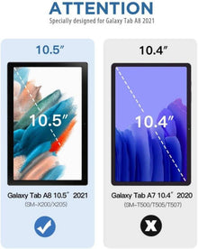 TiMOVO Galaxy Tab A8 2021 10.5 Zoll Hülle Schwarz PU Leder