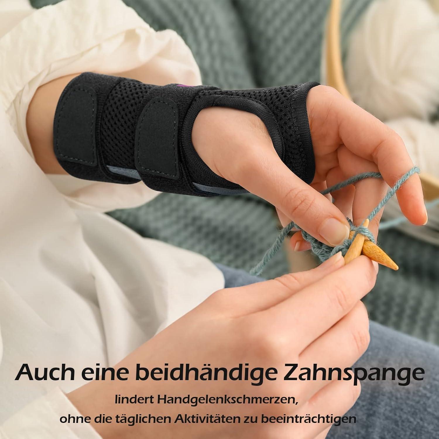 Handgelenk Bandage mit 3 Schienen für Männer Frauen, Verstellbare