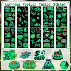 Kinder Fußball Tattoos Leuchtend Temporäre Tattoos Set 20 Blätter