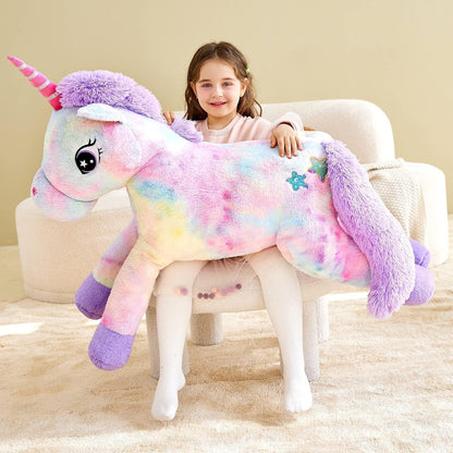 Riesiges Einhorn Stofftier 110cm - Kuscheliges Plüschtier Geschenk