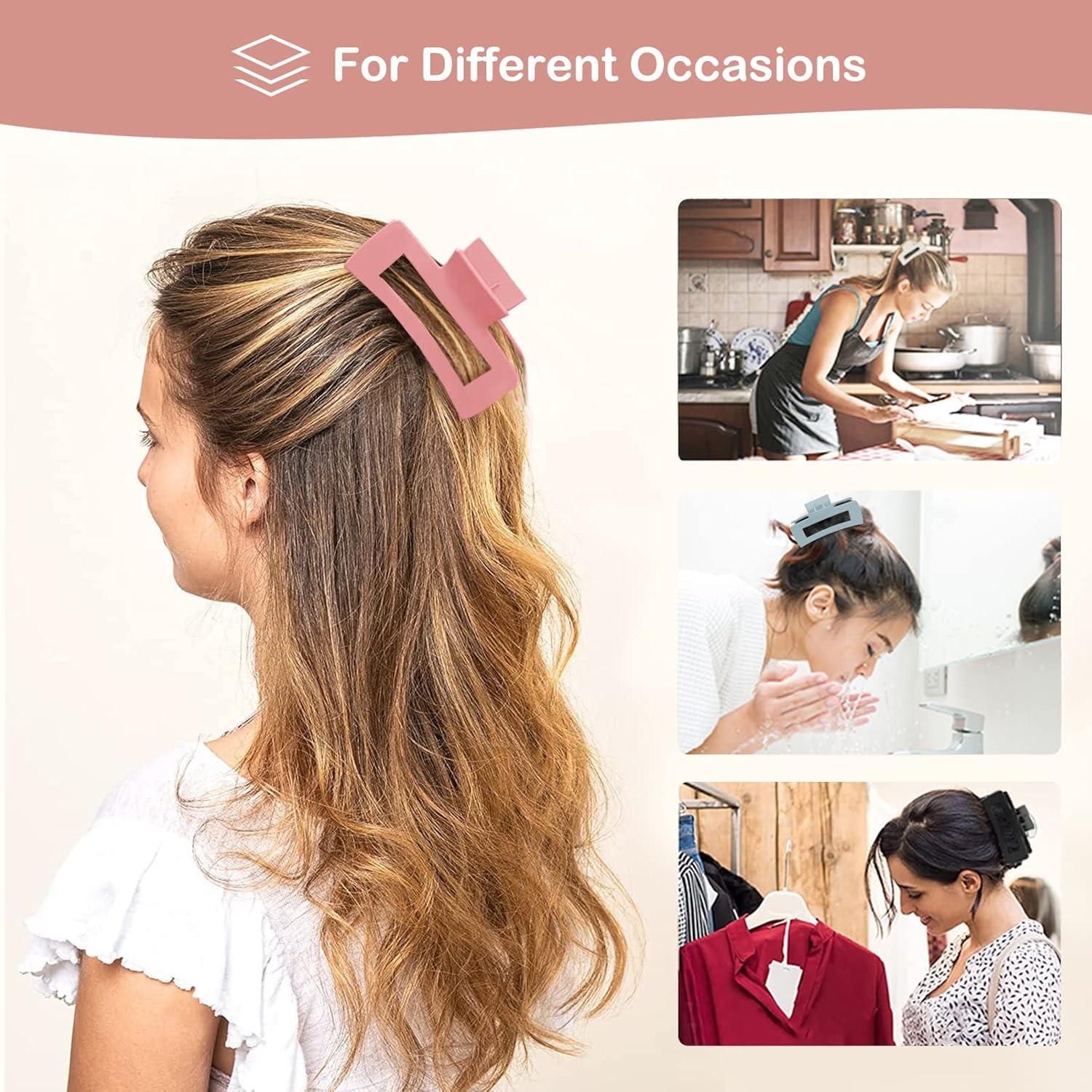 Haarklammer Groß Rutschfest Rechteckig Damen 11 cm Hair Clip