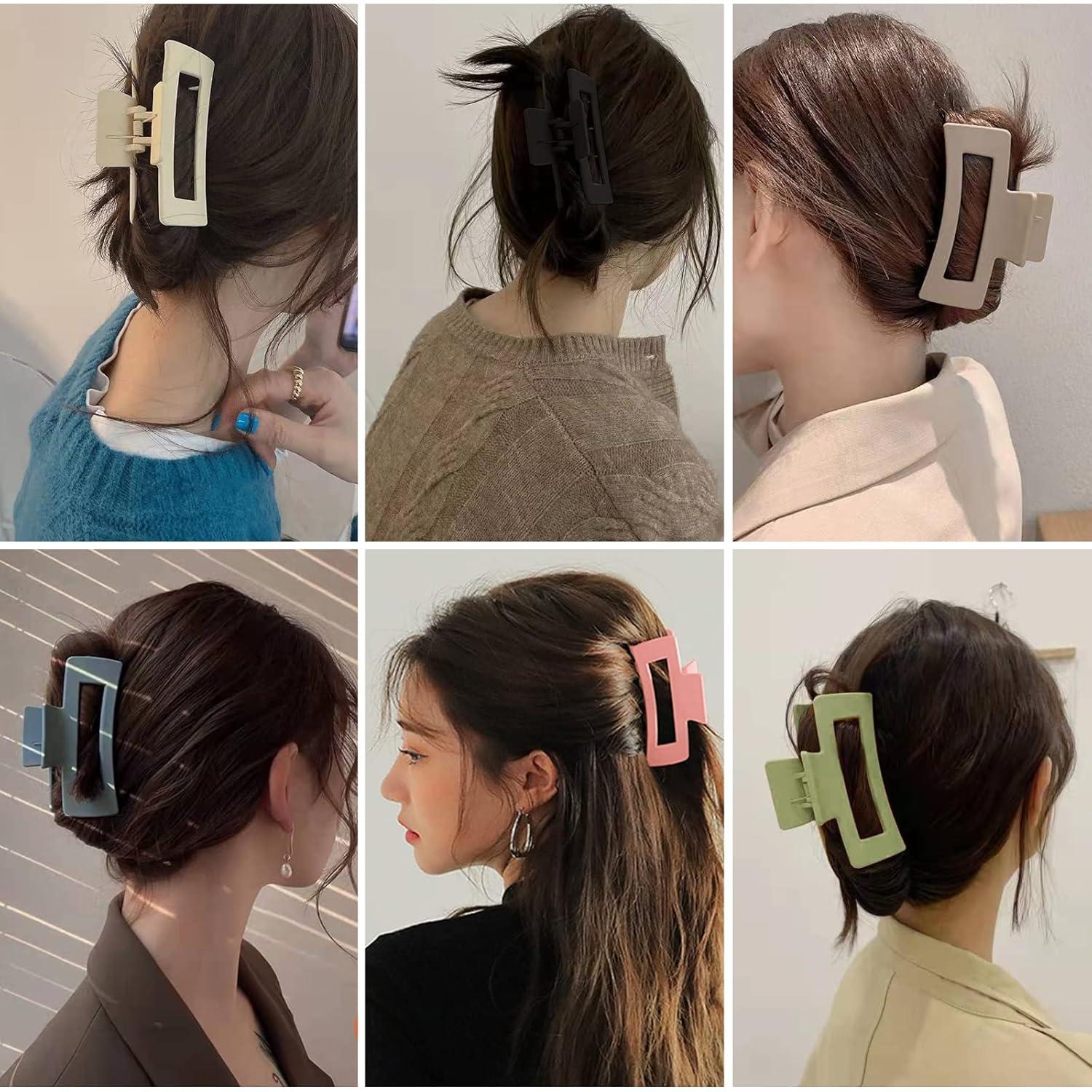6er Set Große Rutschfeste Haarspangen für Dickes Haar 11 cm Hair Clip