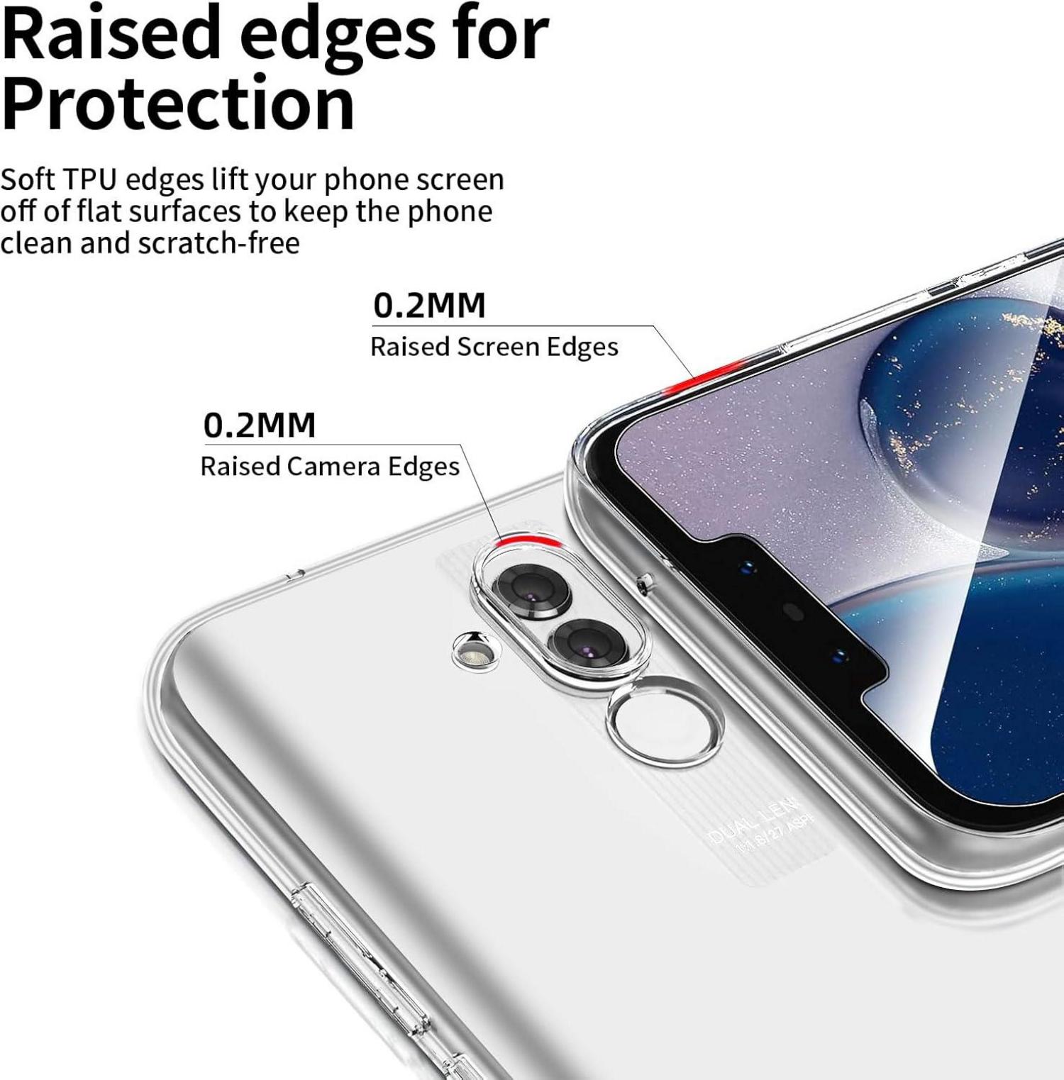 Panzer Schutzglas Huawei Mate 20 Lite 2er Set Transparente Hülle