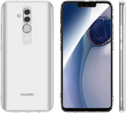 Hülle Huawei Mate 20 Lite TPU Silikon Schutzglas Set Transparent Ultra
