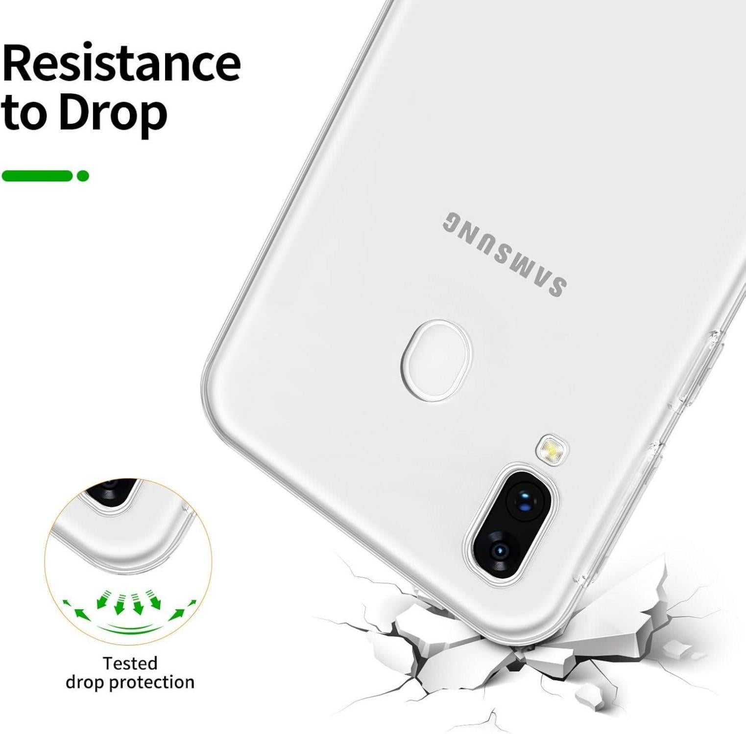 Hülle Samsung Galaxy A20e + 2x Panzer Schutz Glas Ultra Transparent