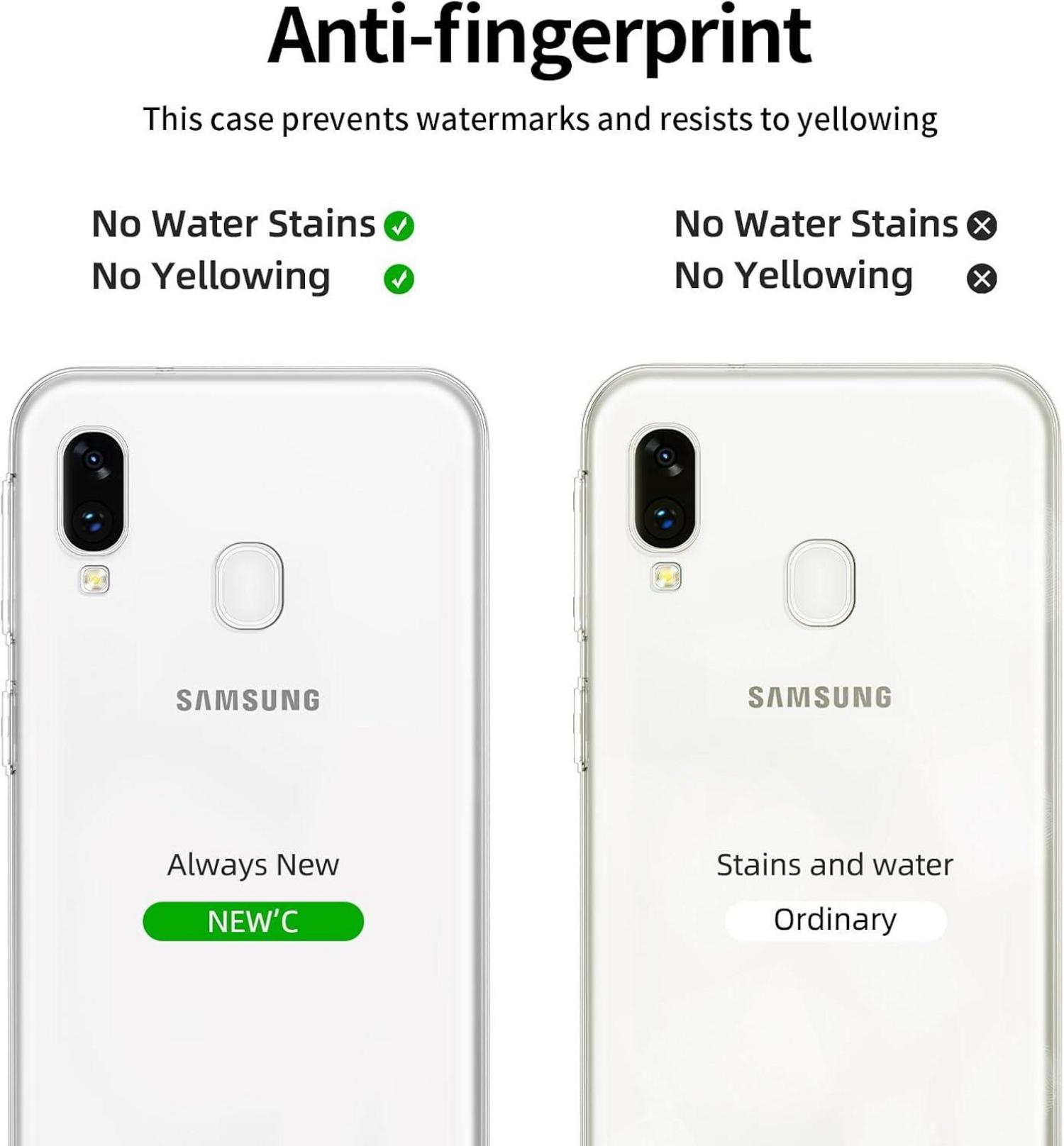 Hülle Samsung Galaxy A20e Ultra Transparent Silikon 2 Panzer Schutz