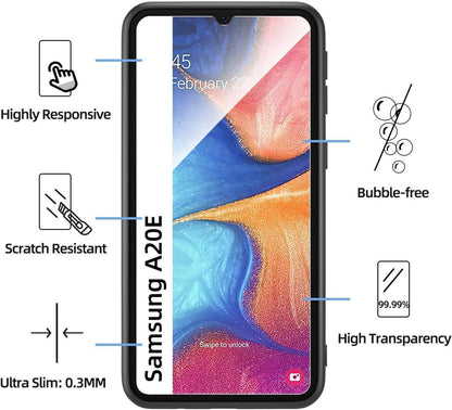 NEW'C Samsung Galaxy A20e Hülle Schwarz + 2x Panzer Schutz