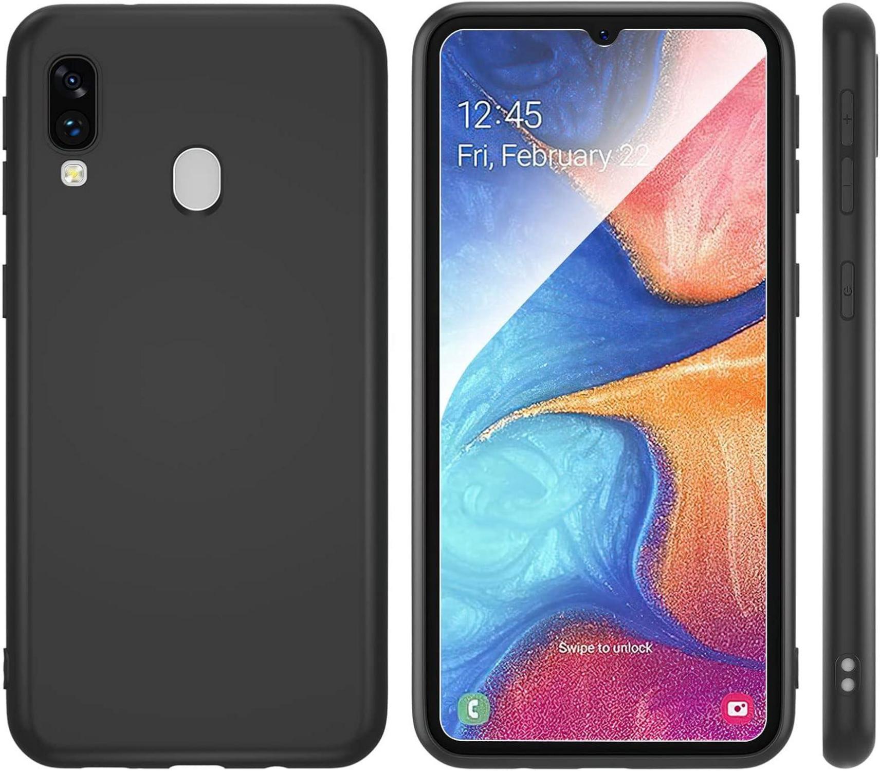 Neu NEW'C Samsung Galaxy A20e Hülle + Panzer Schutzglas Set - Ultra Thin Schwarz