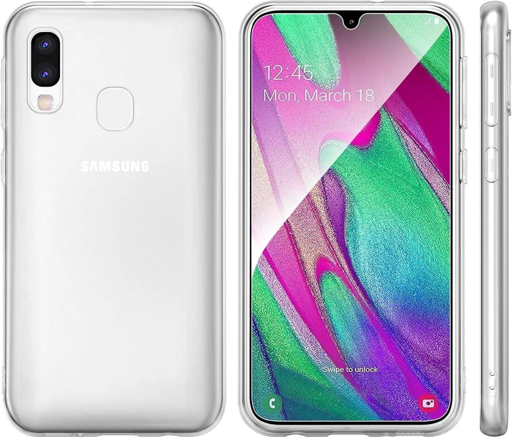 Ultra Transparente Silikonhülle + 2x Panzerglas für Samsung Galaxy A40