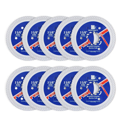 Diamant Trennscheibe 85mm Turbo Mesh 10 Stück für Fliesen & Stein