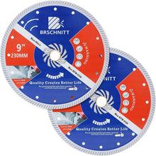 Diamant Trennscheibe 230mm Turbo für Beton & Stein (2 Stück)