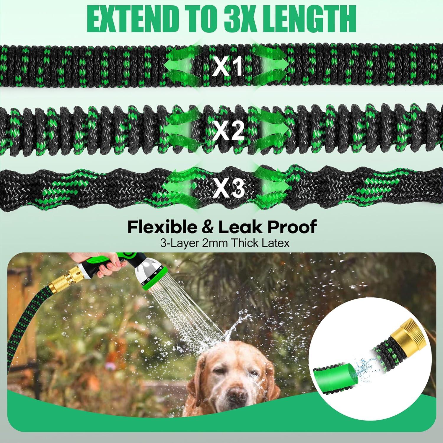 Flexibler Gartenschlauch 30m 3 lagiger Latex Wasserschlauch
