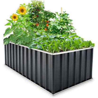Hochbeet aus verzinktem Stahl 174x90x60cm Grau