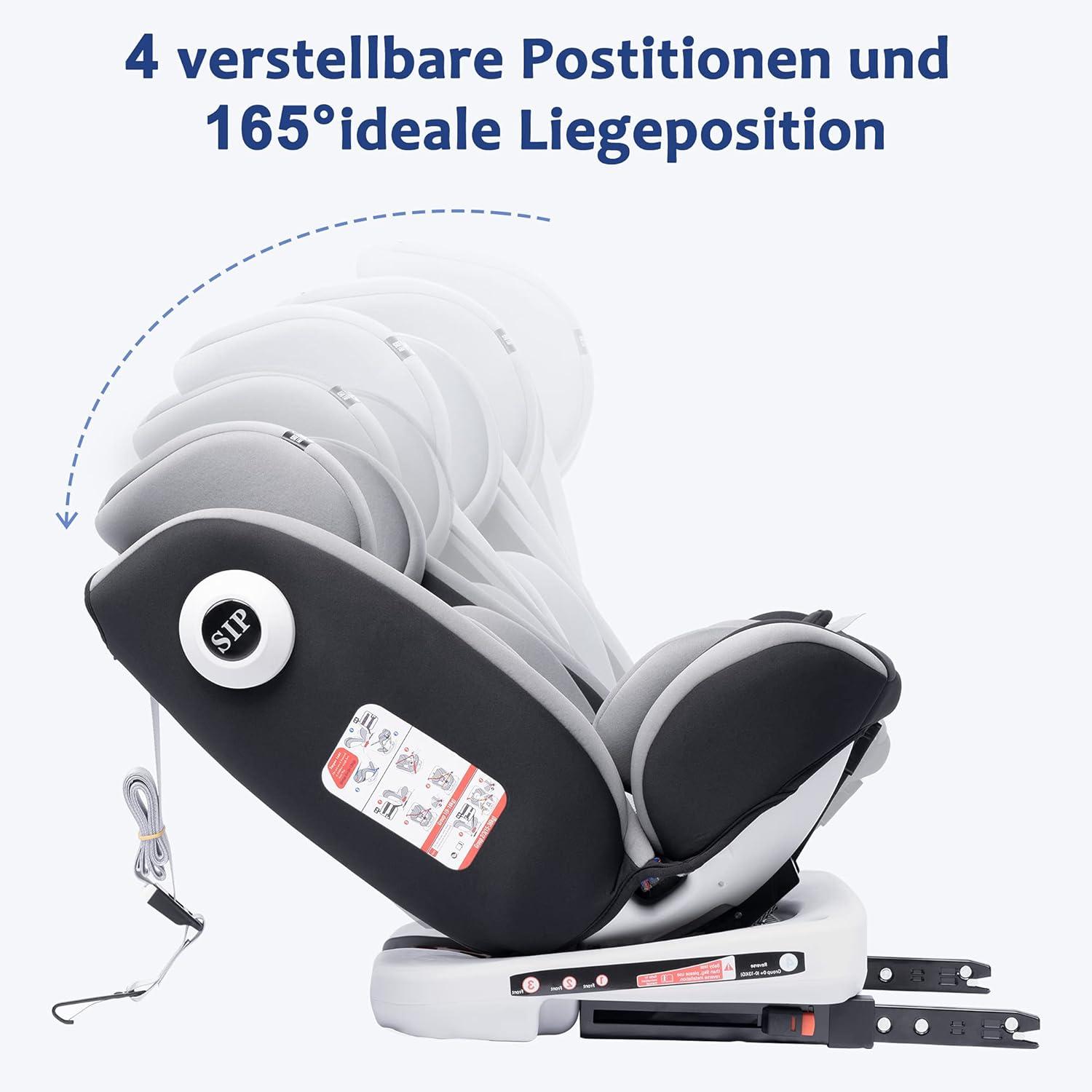 Farsaw Baby Autositz 360°drehbar mit ISOFIX und
