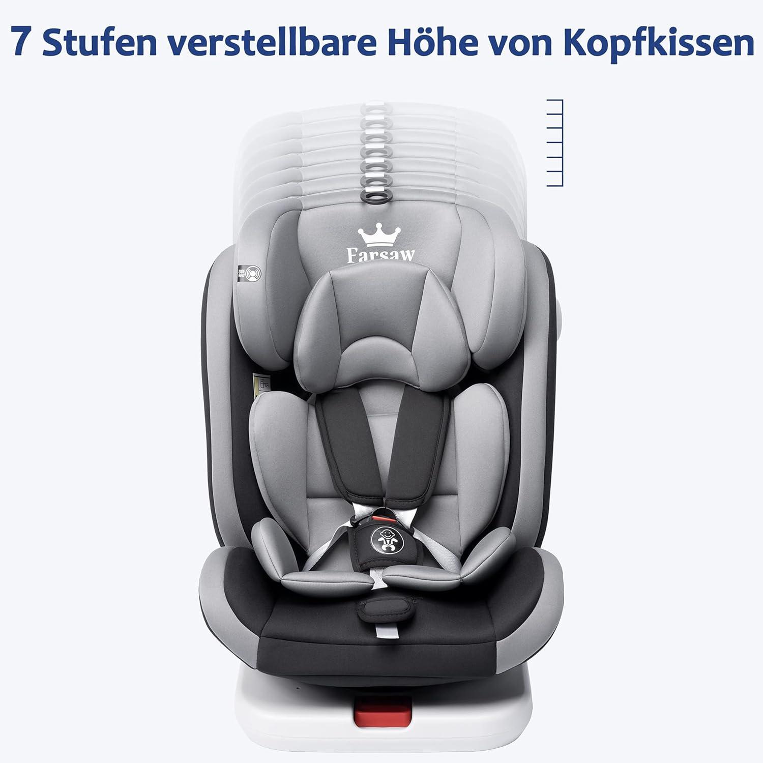 360° drehbarer Kindersitz ISOFIX 0+1/2/3 9-36 kg